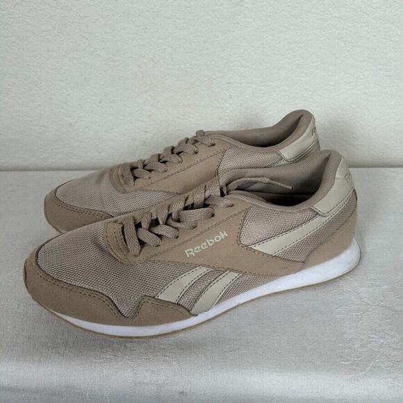 Reebok Womens 7 1/2 Royal low profile beige running shoe Athleisure Activewear - Picture 3 of 11